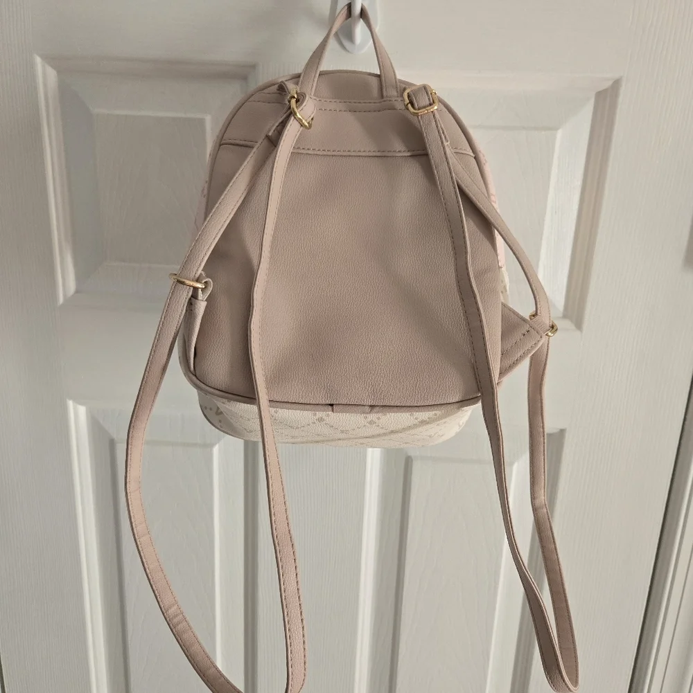 Elegant Pink and Cream Love Mini Backpack